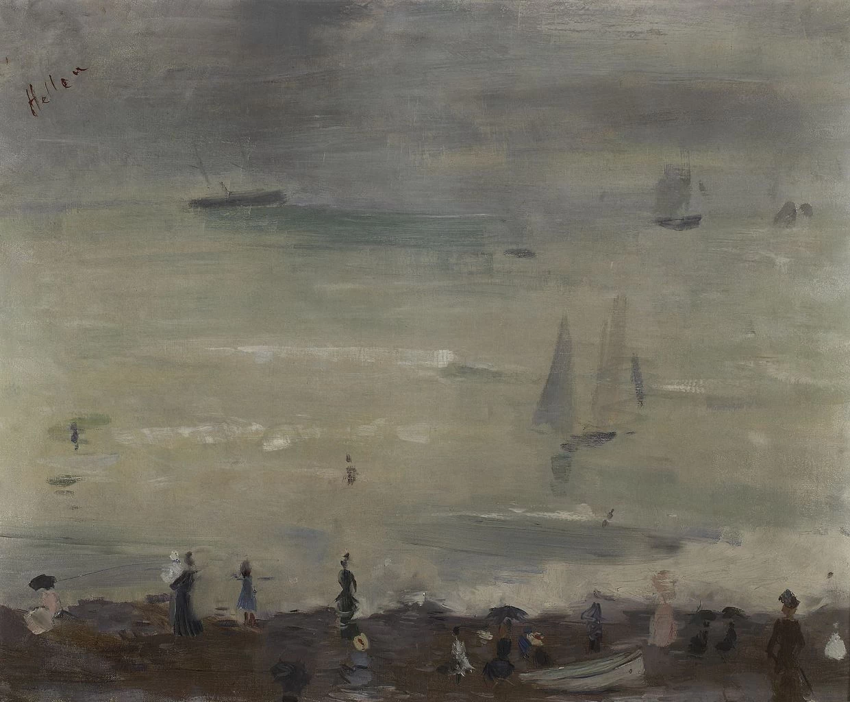 Sulla spiaggia, Dieppe - Musée des Beaux, Arts de Rouen
